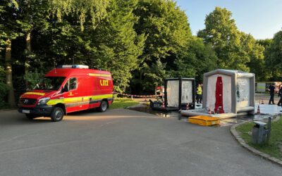 Übung auf dem Schulhof der Sölder Grundschule